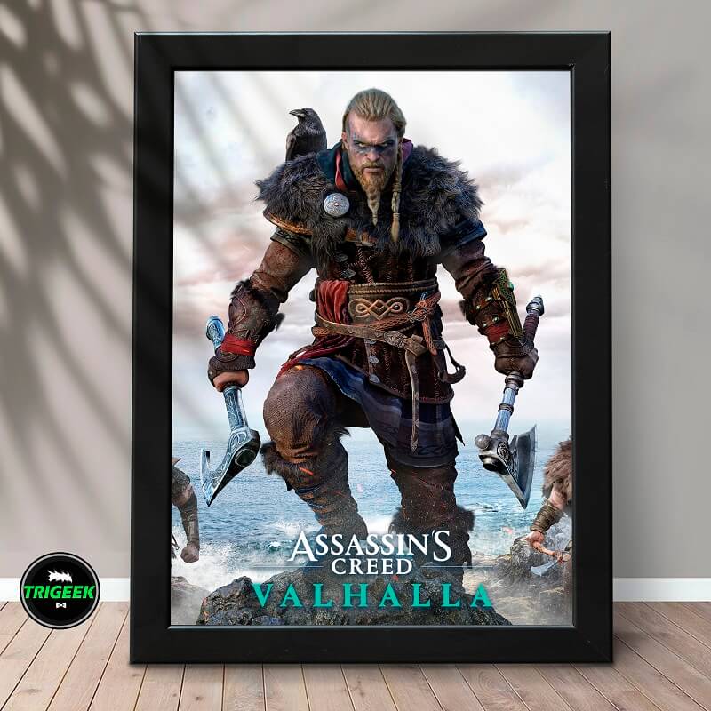 Assassin's Creed: Valhalla - Wolf Poster Emoldurado, Quadro em